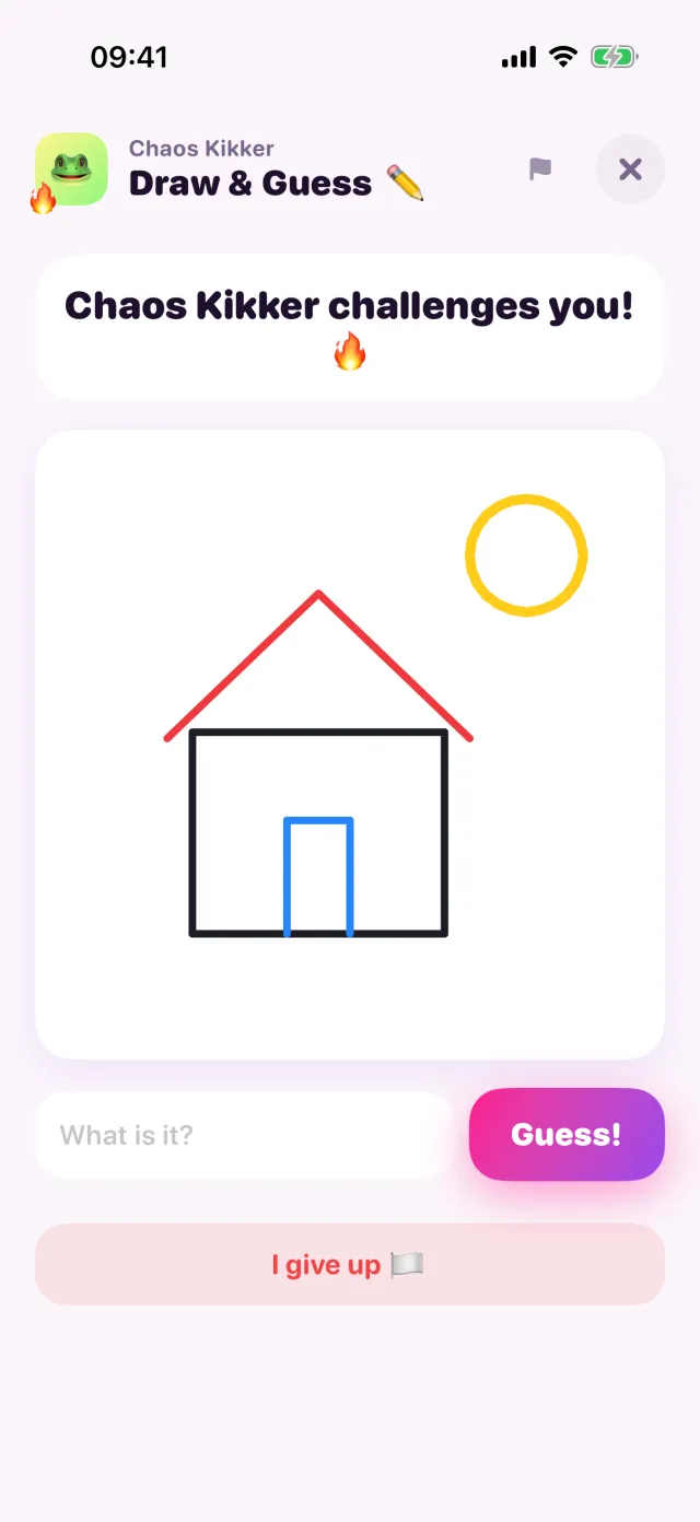 Draw & Guess in porpor, halfway through a game.