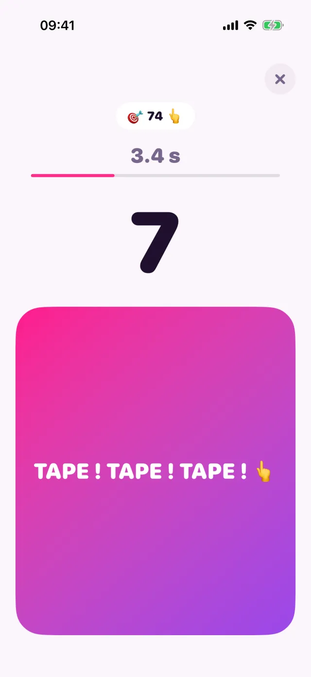 Tap Warrior dans porpor, en pleine partie.