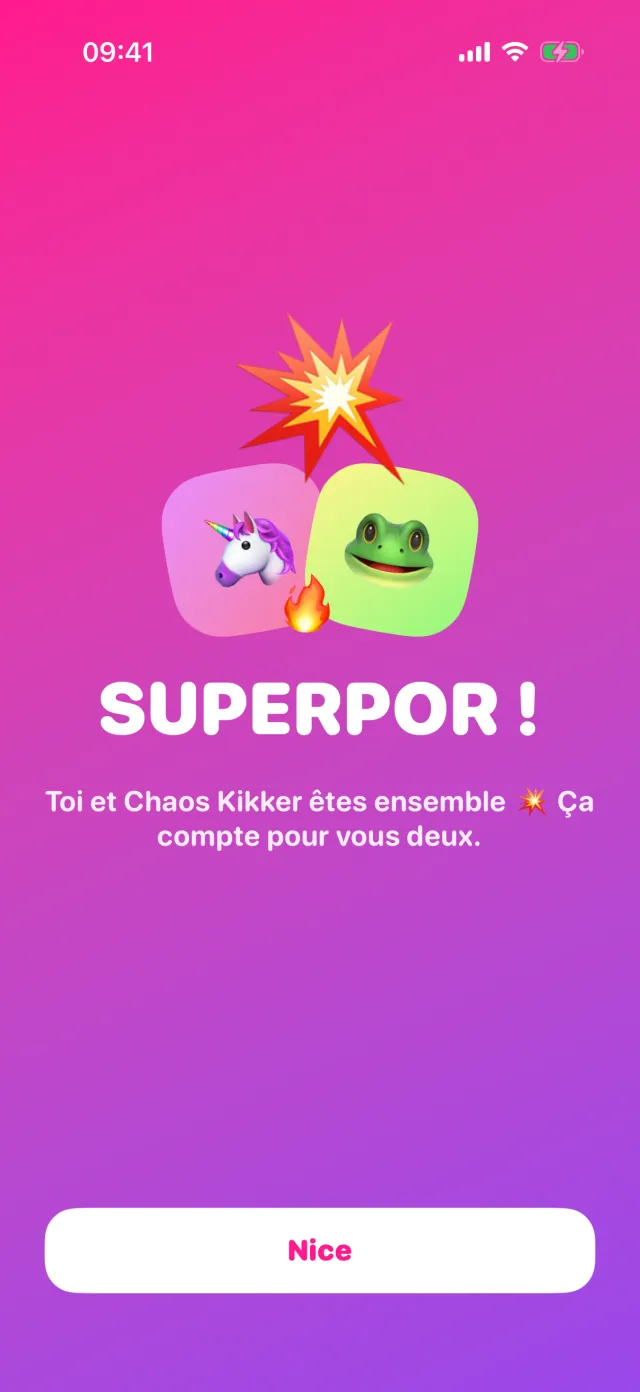 L'animation du SUPERPOR pour deux besties qui sont ensemble.